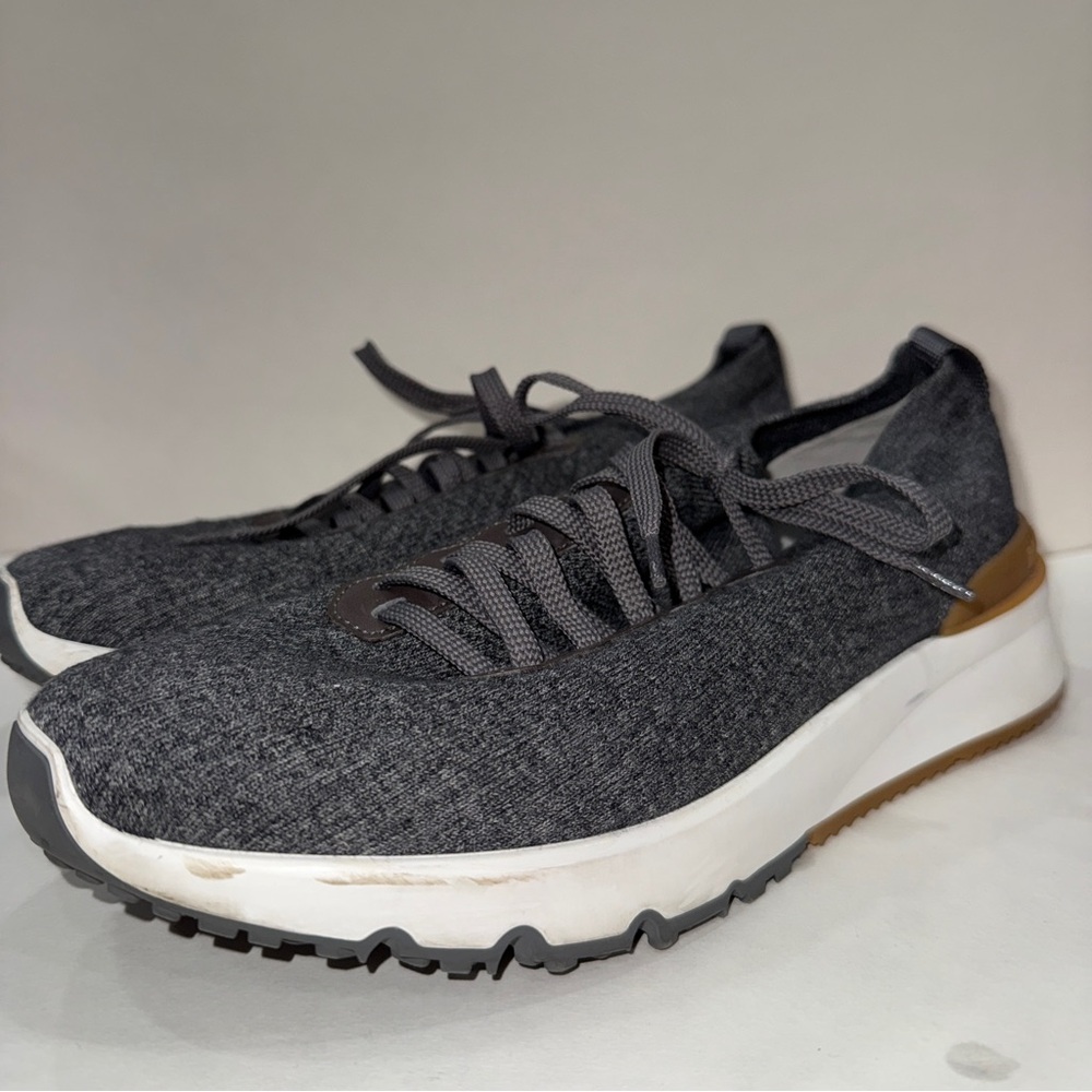 Brunello Cucinelli Leather-Trimmed Stretch-Knit Sneakers